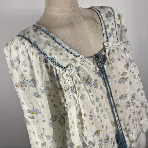 Free People Never a Dull Moment Peasant  Top Size XS - Picture 4 of 8